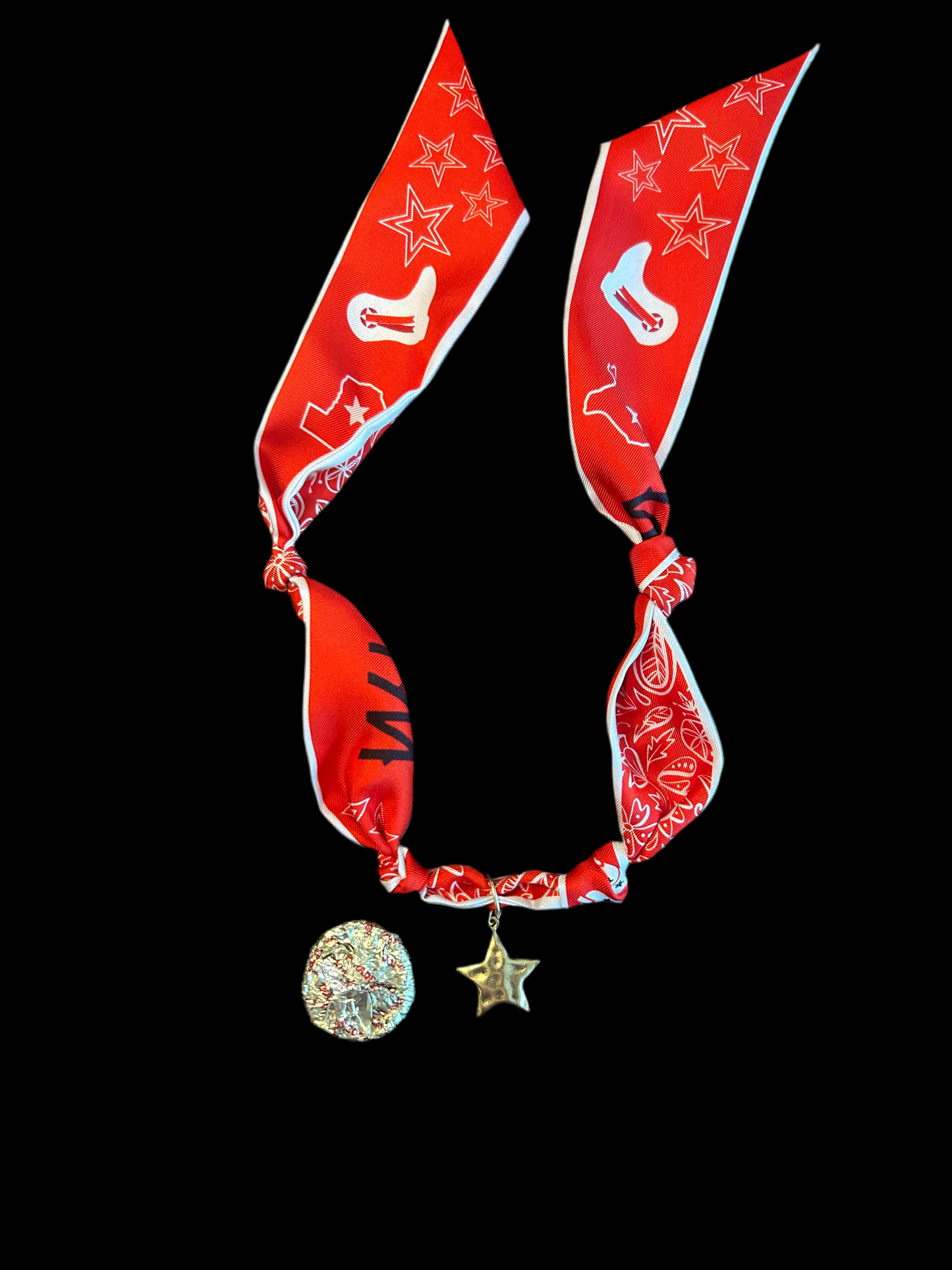 Lake Highlands Wildcat Twilly + Necklace