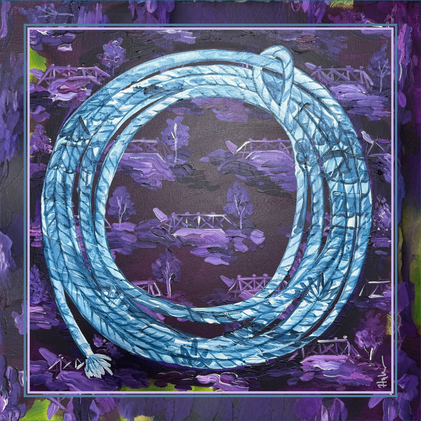 Western Scarf Purple Rope