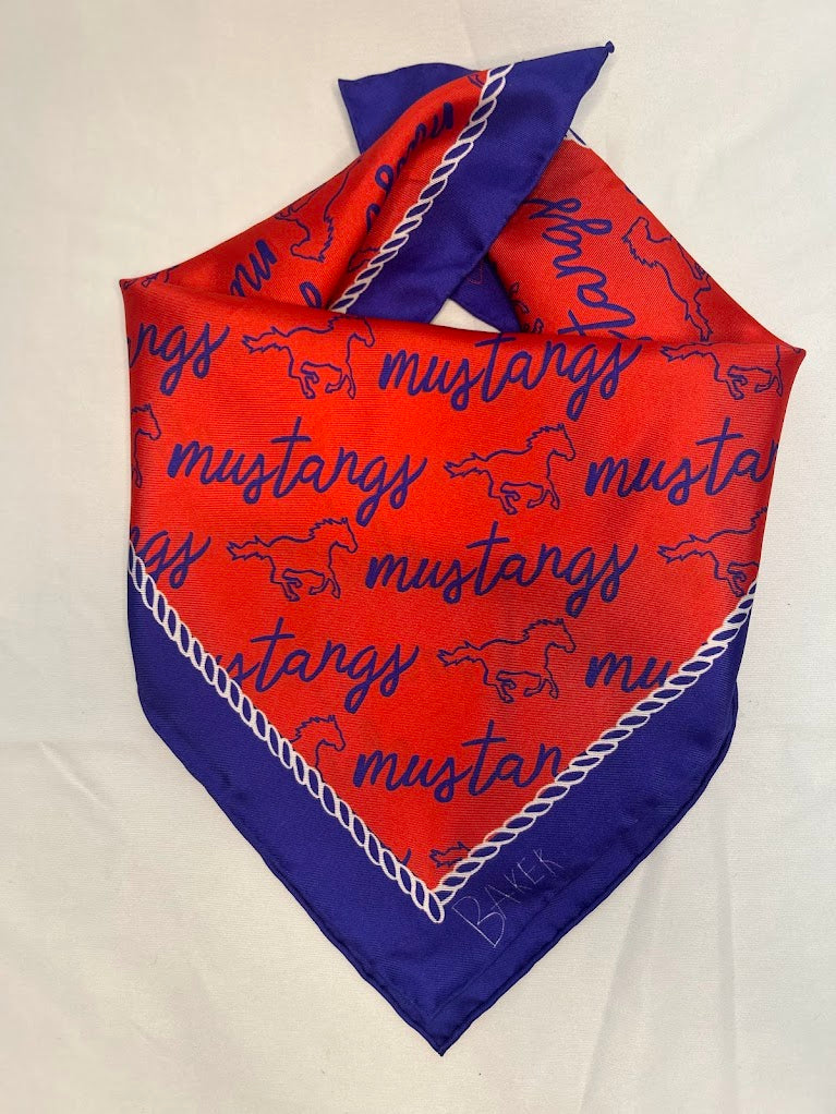 Mustang Spirit- Double Sided Silk Scarf