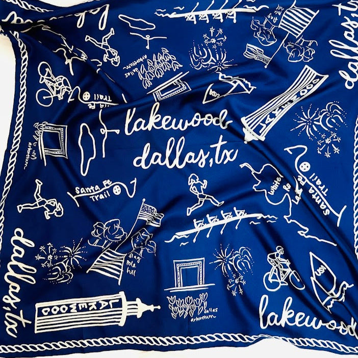 Lakewood Scarf-Double Sided Silk