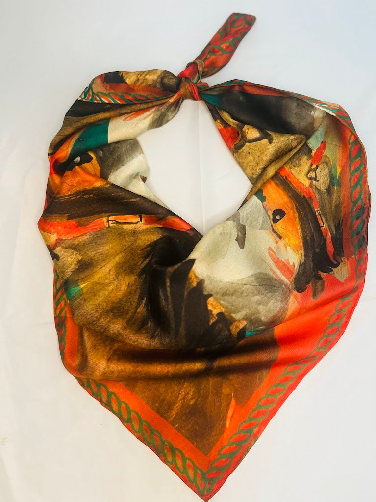 Limited Edition: Watercolor Horse Scarf by Caroline