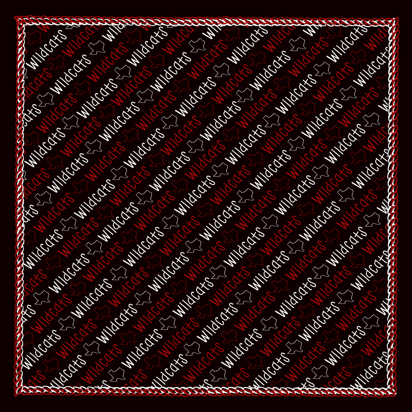 Wildcats- Double Sided Silk Scarf