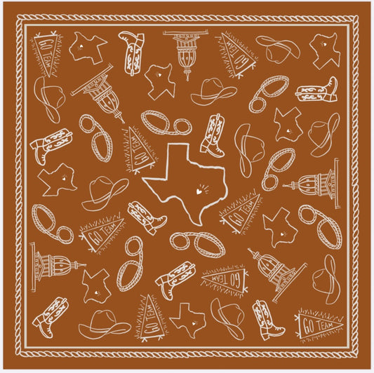 Orange “Go Team” Texas Scarf