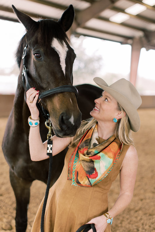 Limited Edition: Watercolor Horse Scarf by Caroline