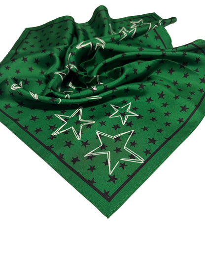 Green and Black Stars Scarf
