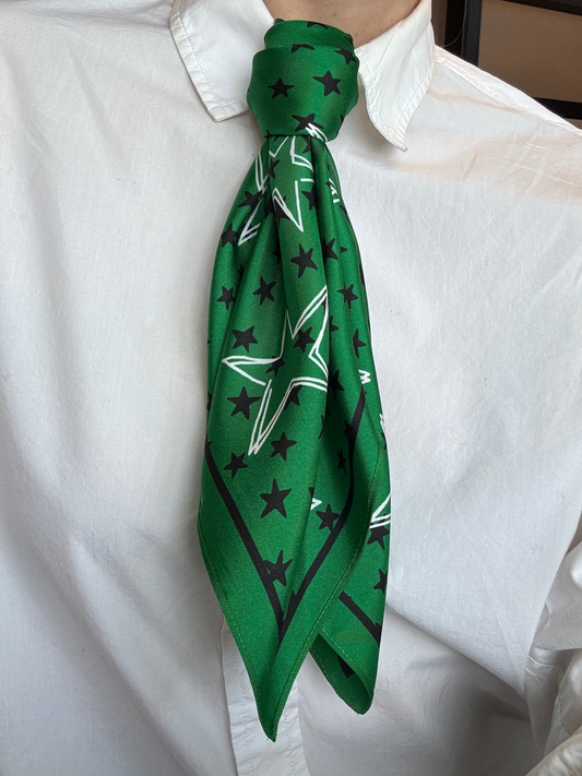 Green and Black Stars Scarf