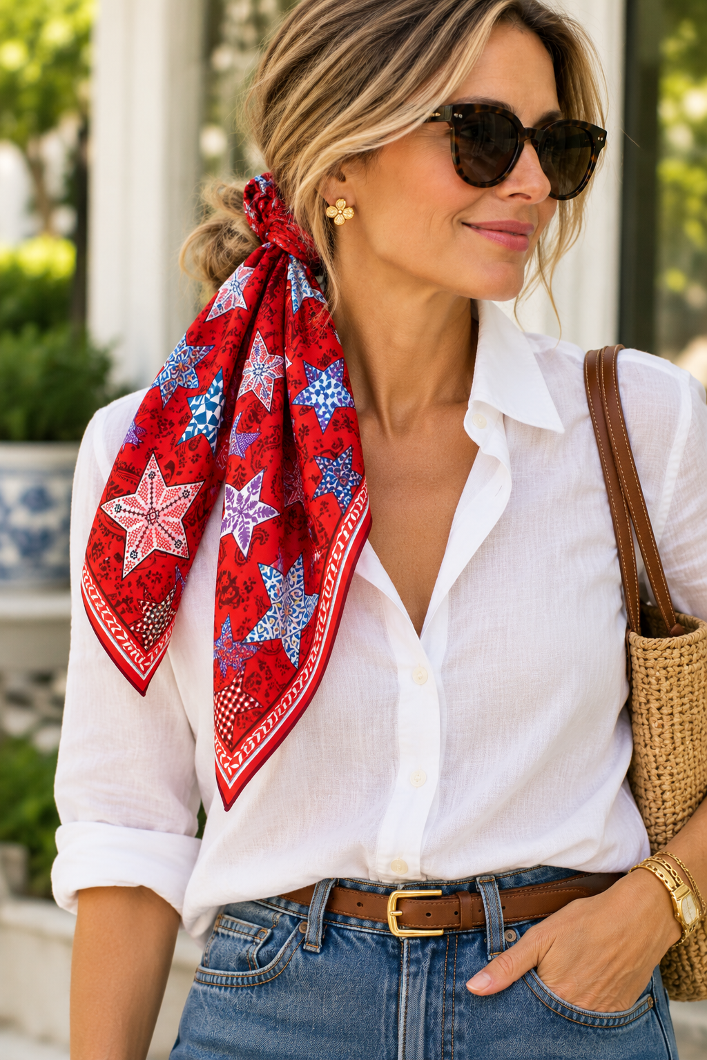 Market in the Meadow Scarf (Pre-order)