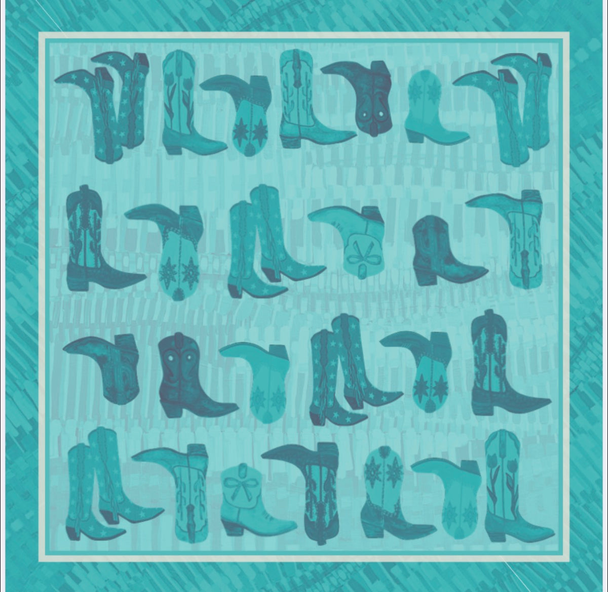 Turquoise Western Boot Scarf by Rachel O’Connor