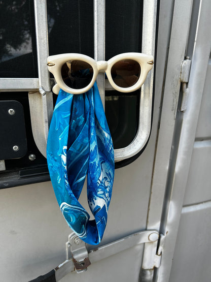 Western Scarf Blue Cowboy