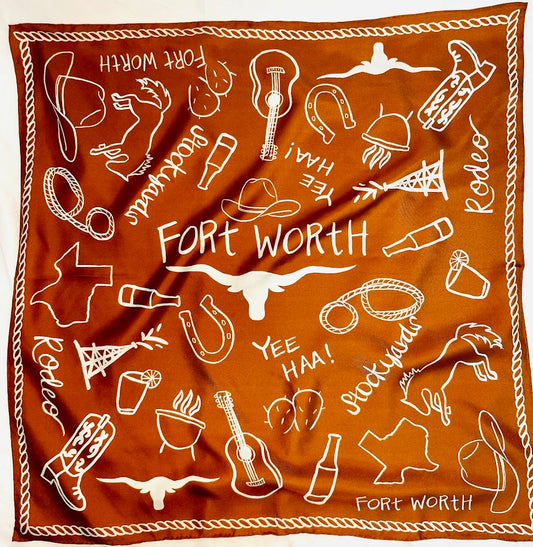 Fort Worth Scarf-Double Sided Silk