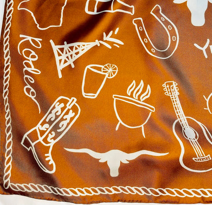 Fort Worth Scarf-Double Sided Silk