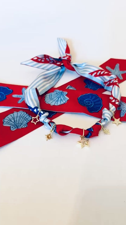 Stars, Stripes and Shells Twilly Necklace