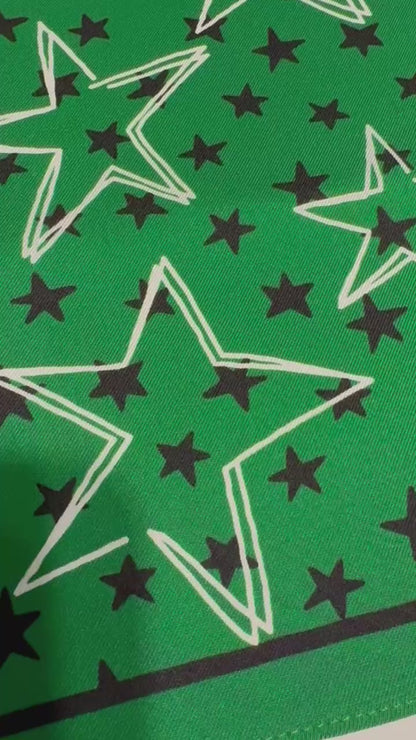 Green and Black Stars Scarf