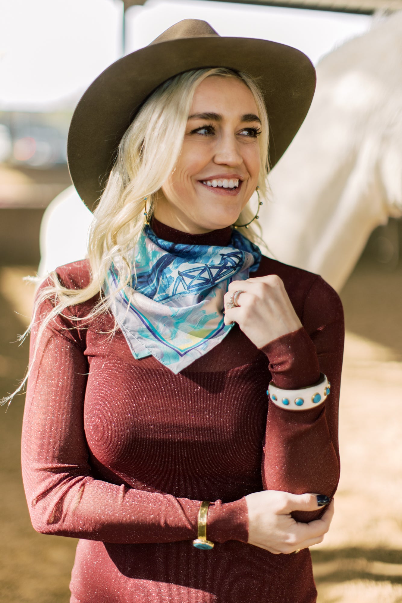 Preorder- Western Scarf Pink Boots