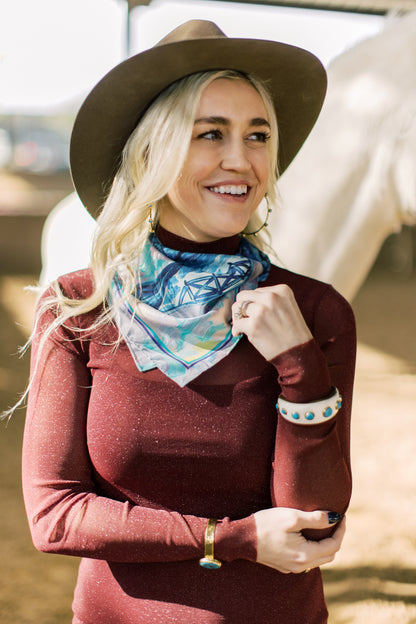 Western Scarf Pink Boots